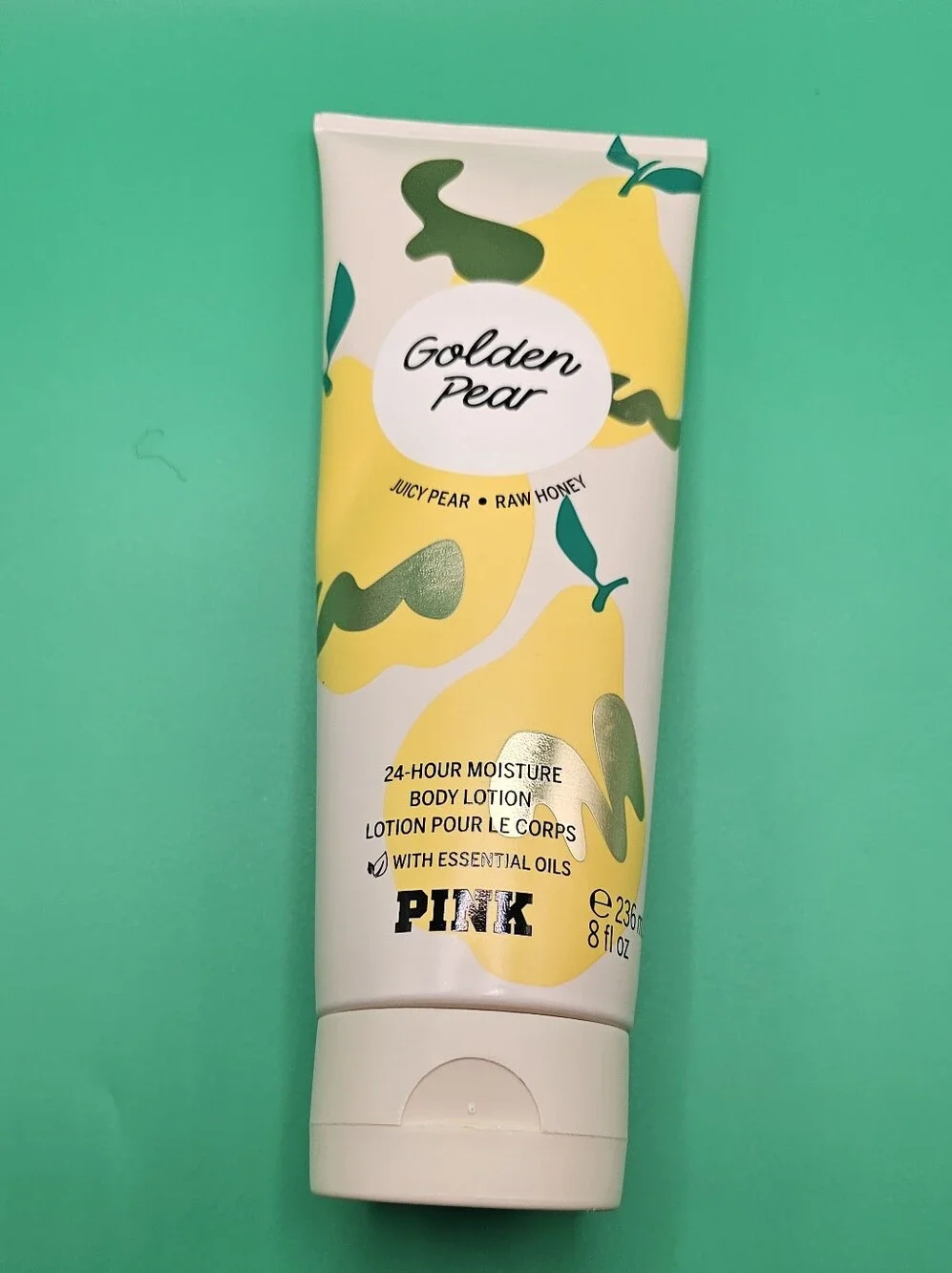 PINK Victoria's Secret Golden Pear Body Lotion - Yellow, Green, White